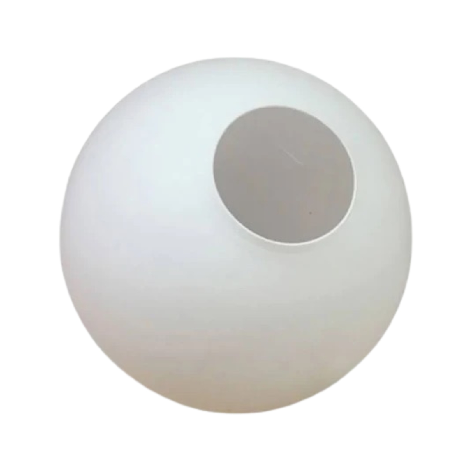 Cúpula de luz branca esférica com abertura circular no topo