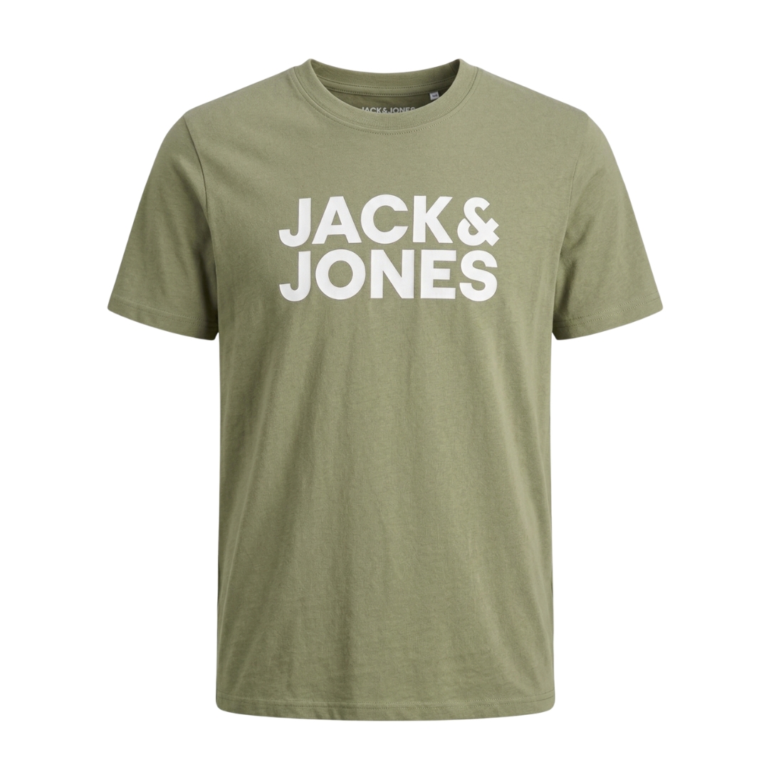 T-shirt verde-oliva JACK & JONES com manga curta