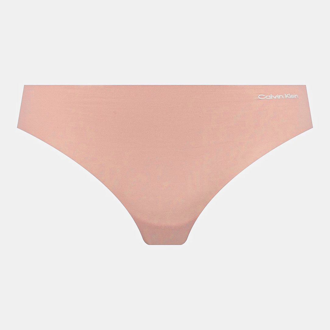 Cueca feminina cor de pele com logo Calvin Klein