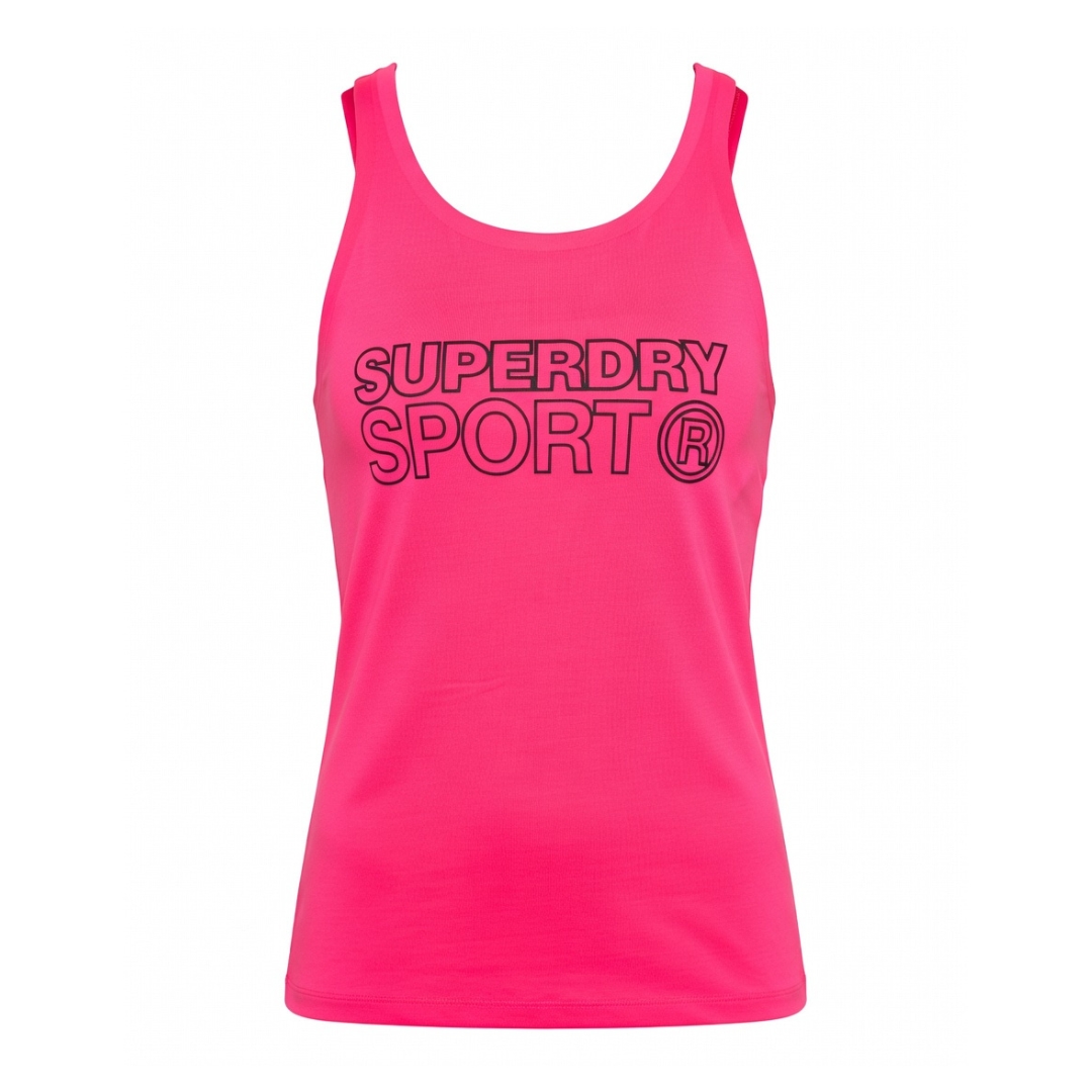 Top desportivo feminino cor de rosa com estampa SUPERDRY SPORT ®