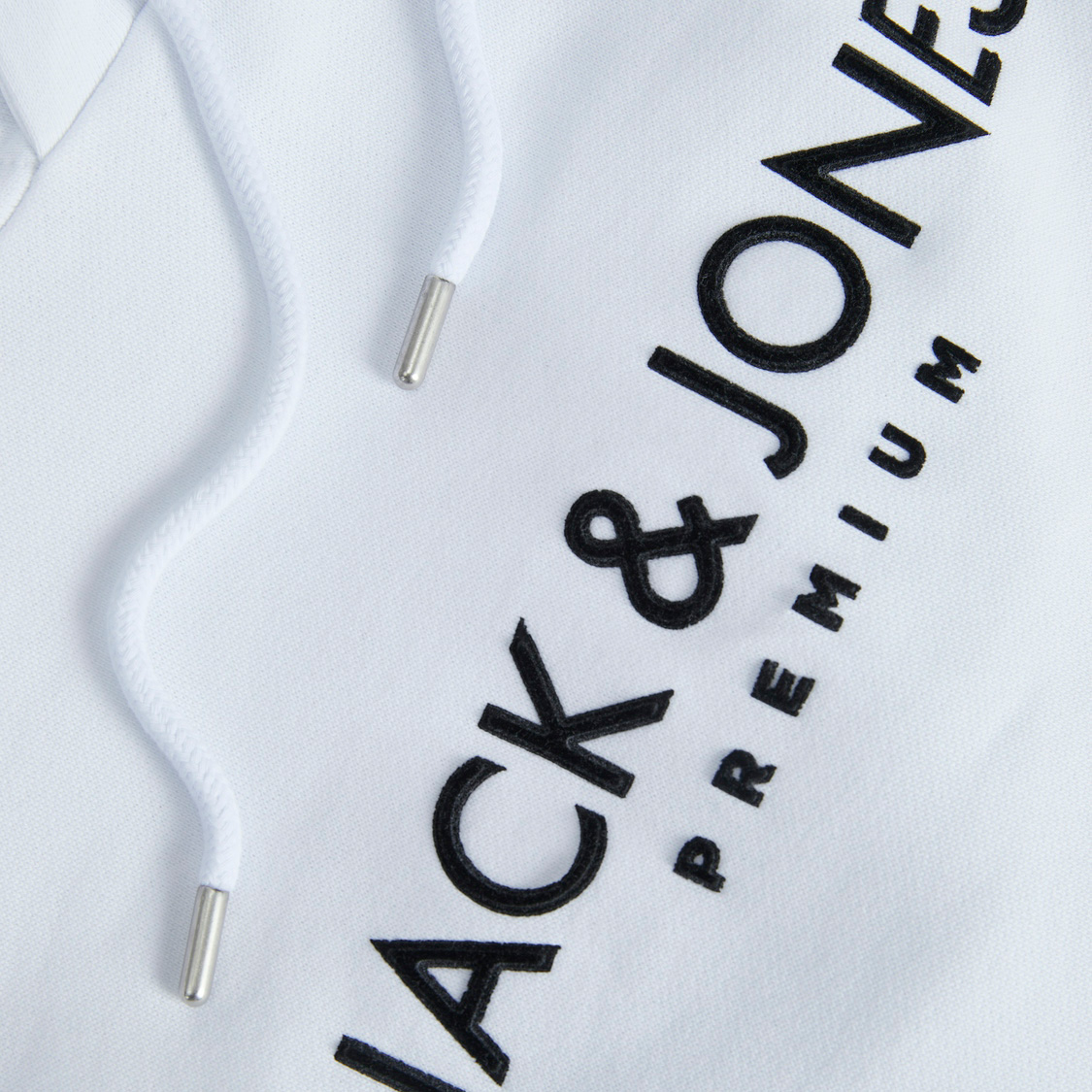 Camisola branca com capuz e texto bordado JACK & JONES PREMIUM
