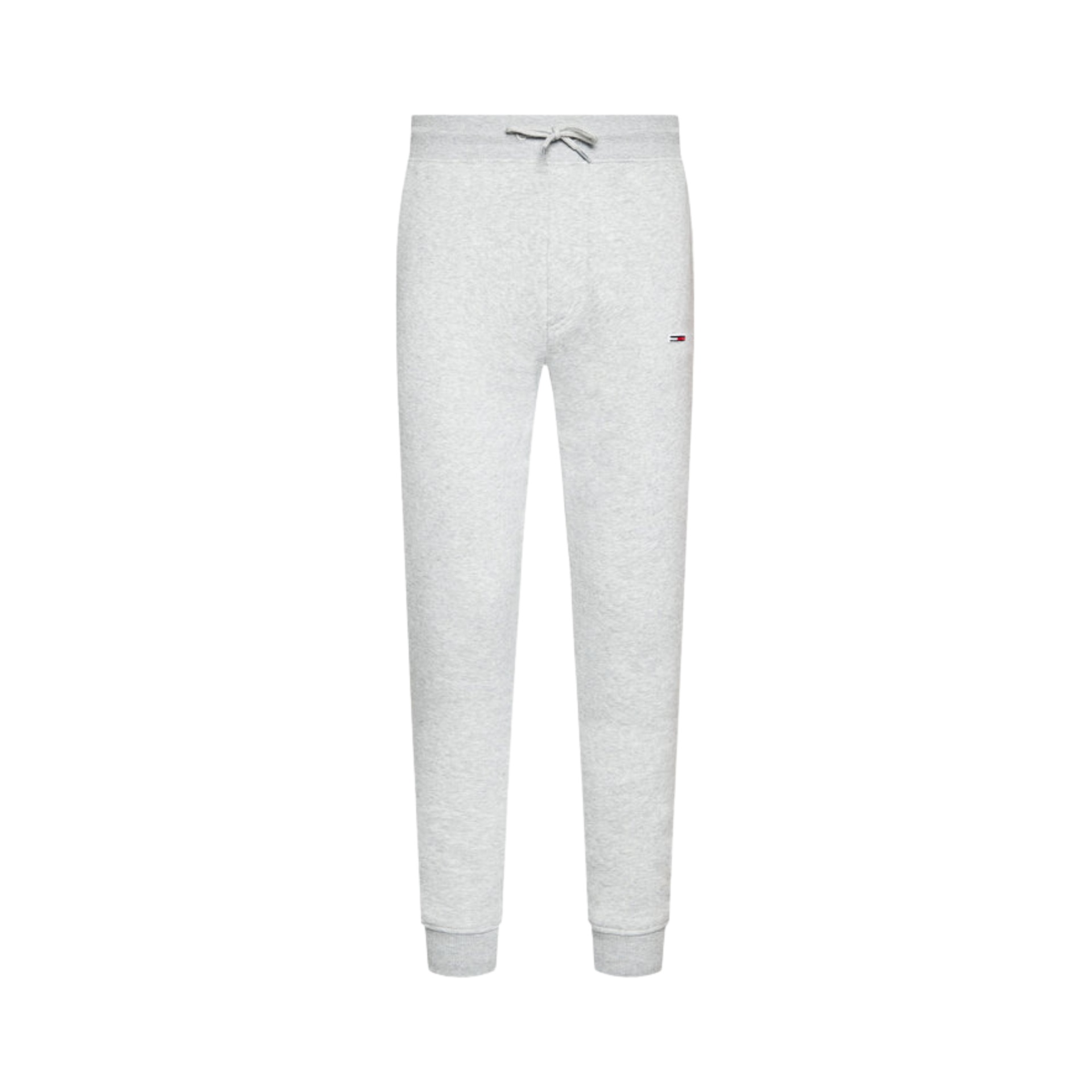 Calças de fato de treino cinzentas claras com cordão na cintura