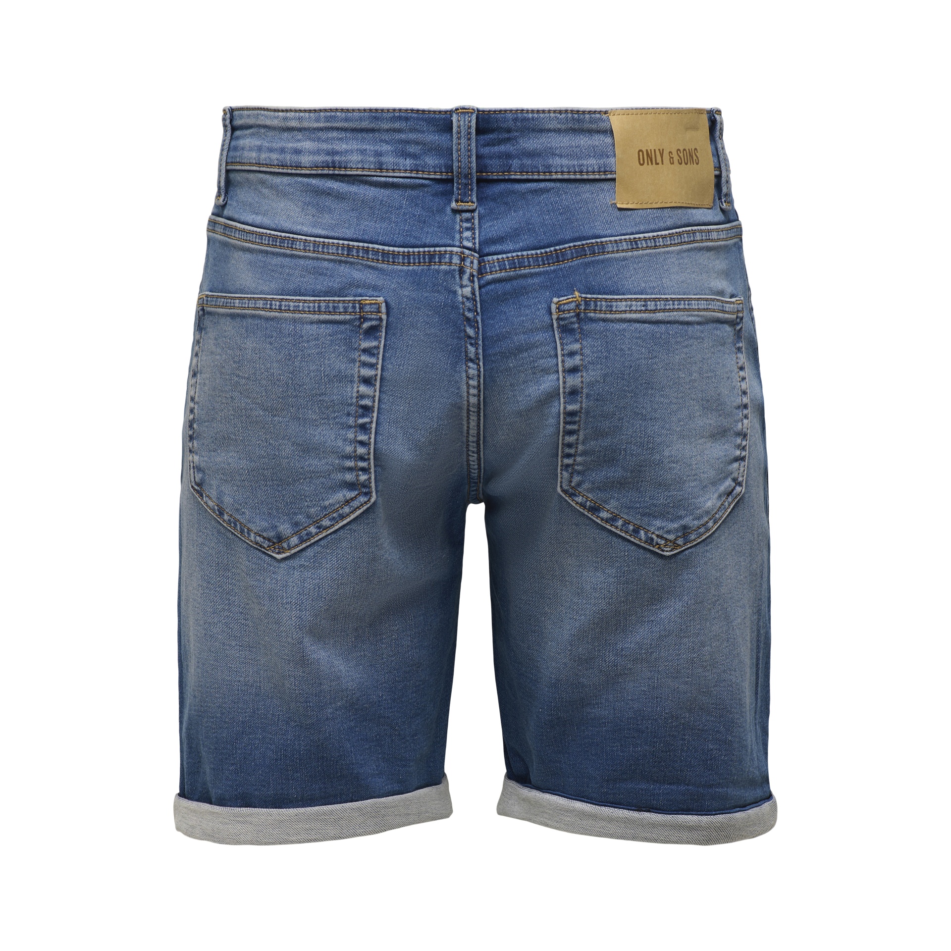 Calções de ganga azuis com etiqueta ONLY & SONS