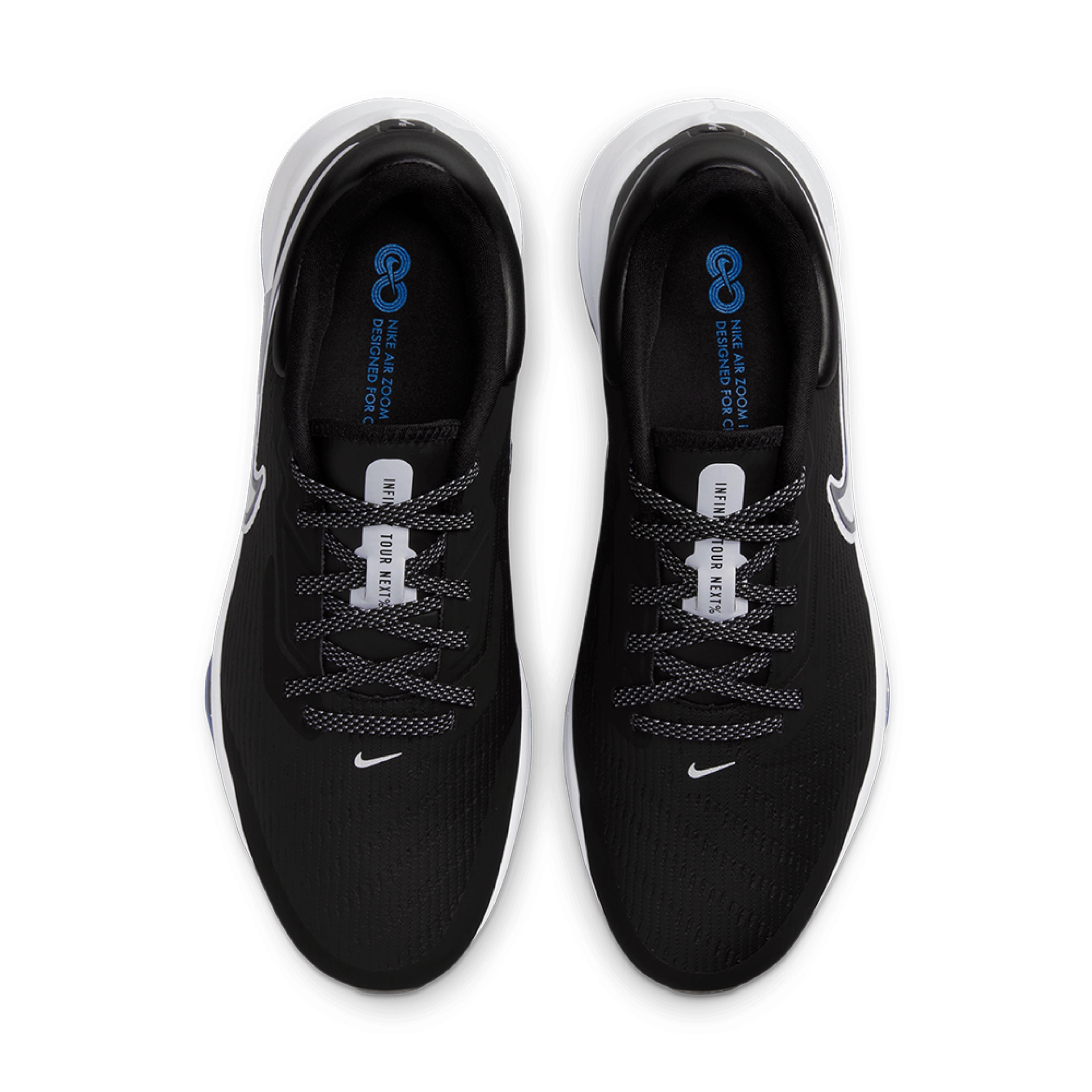 Sapatilhas desportivas Nike pretas para criança vistas de cima