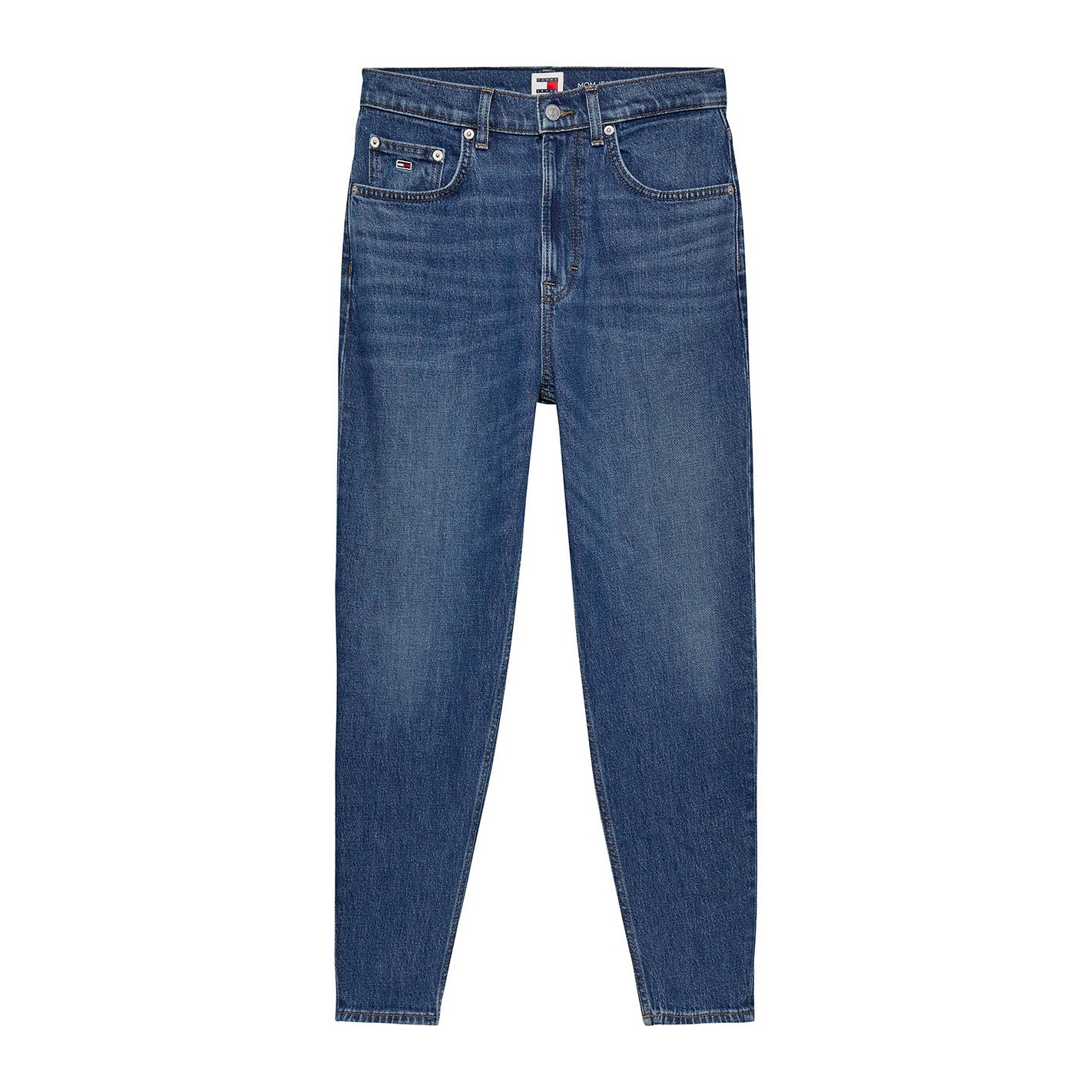 Calças de ganga azuis Tommy Jeans em fundo branco