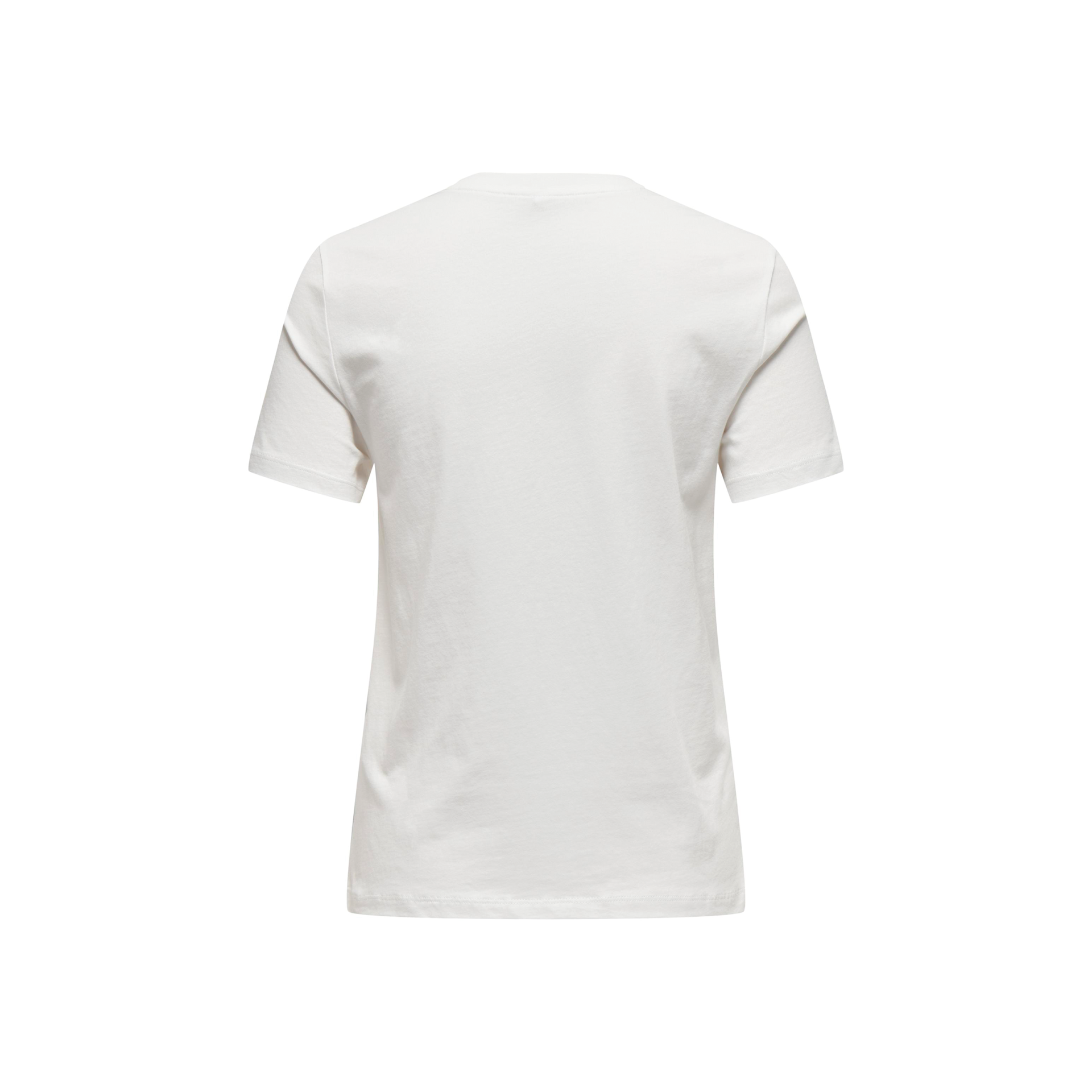 T-shirt branca de manga curta vista de costas