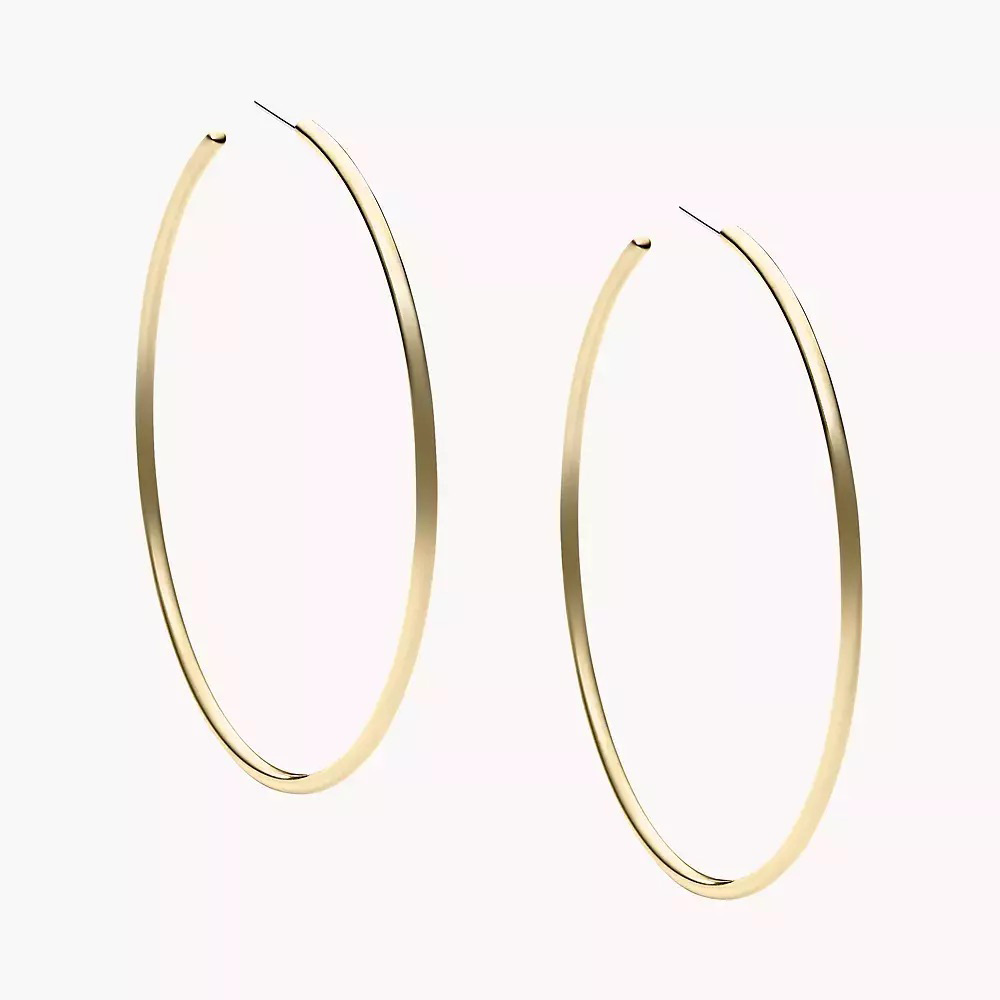 Brincos de argola dourados grandes finos, textura lisa
