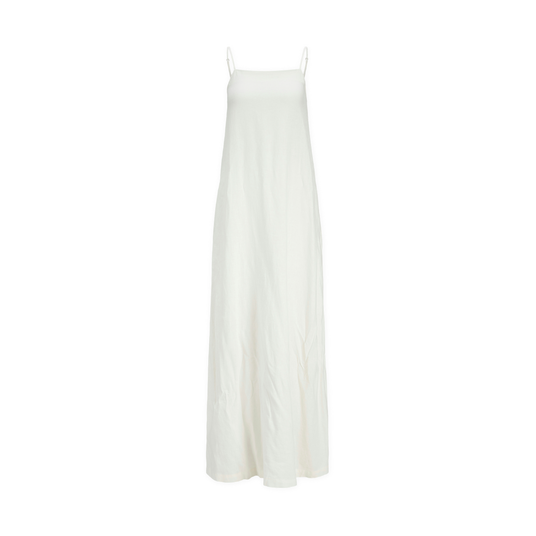 Vestido longo branco com alças finas