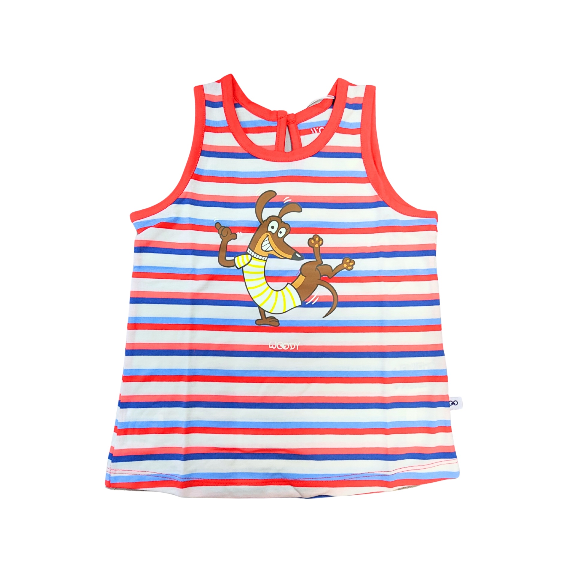 Camisola de criança às riscas com desenho de caranguejo no centro