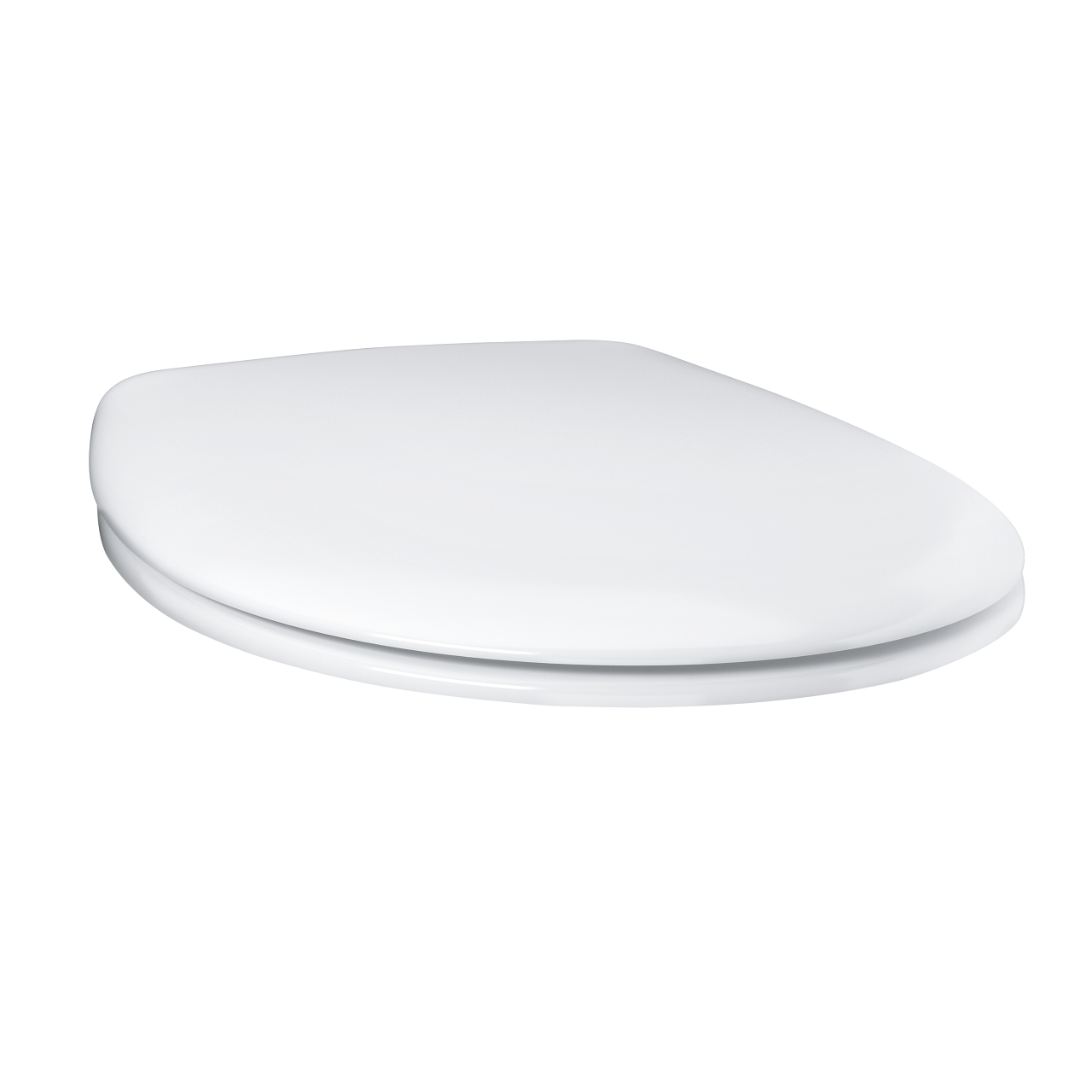 Assento sanitário branco com tampa fechada