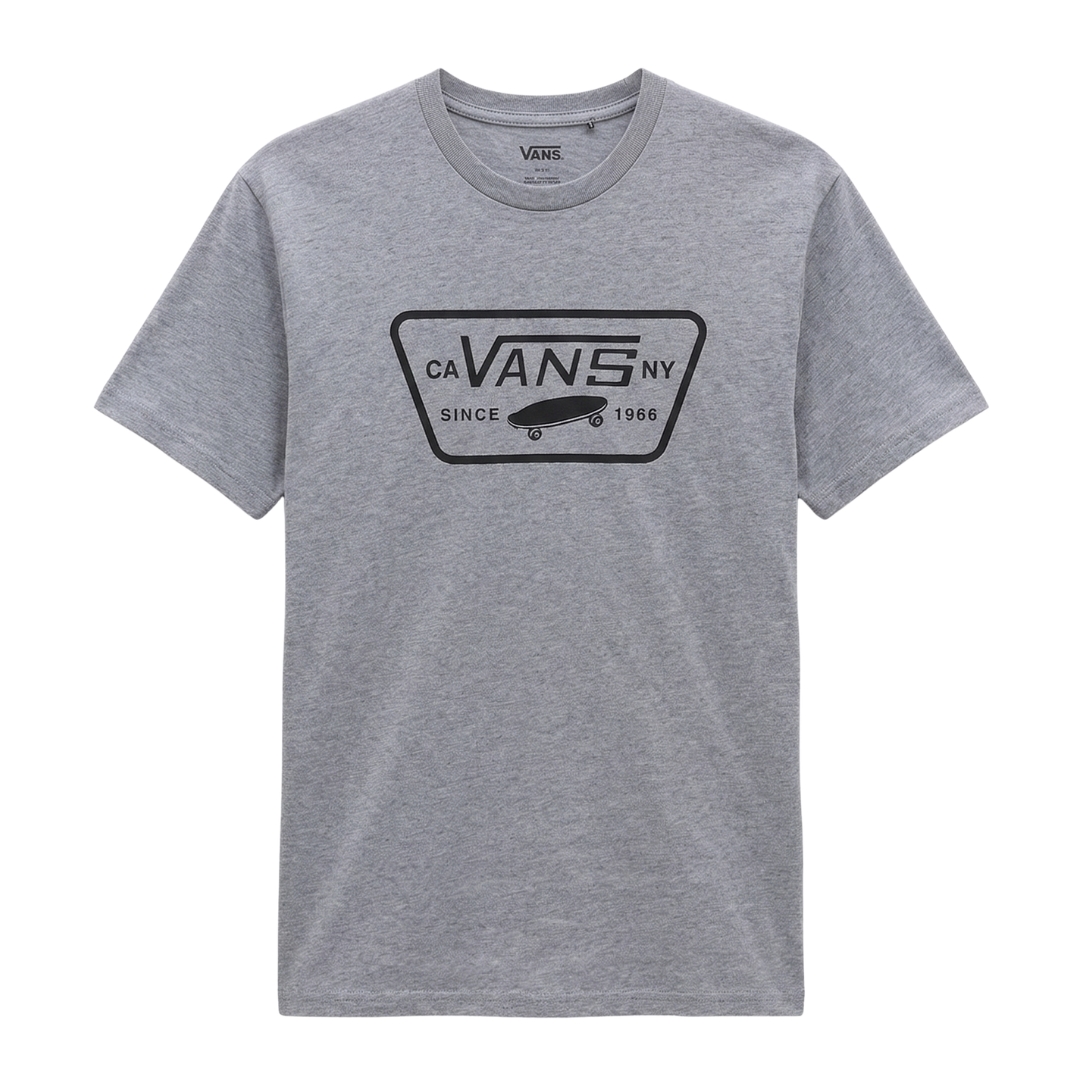 T-shirt cinza com logo Vans preta