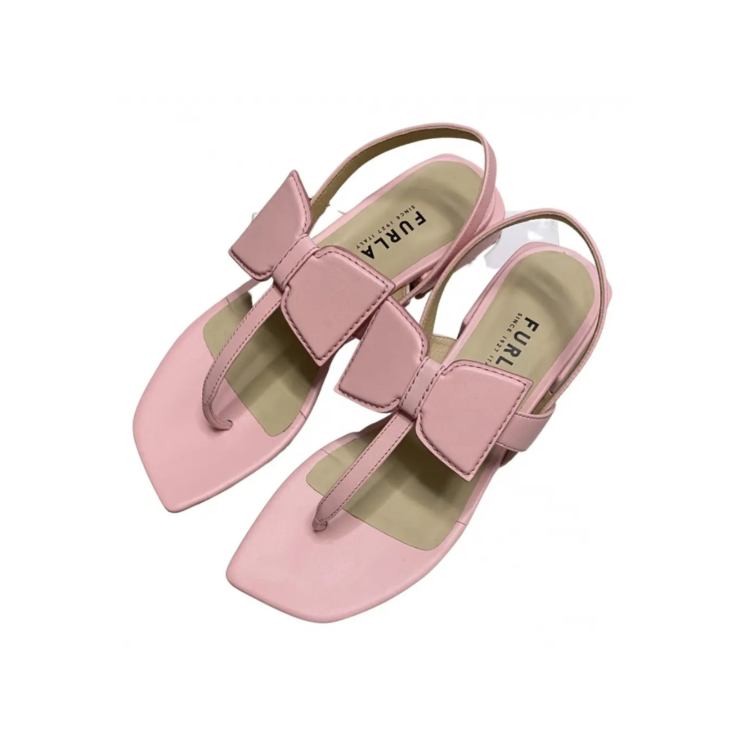 Sandálias rosa FURLA com laço em apontador