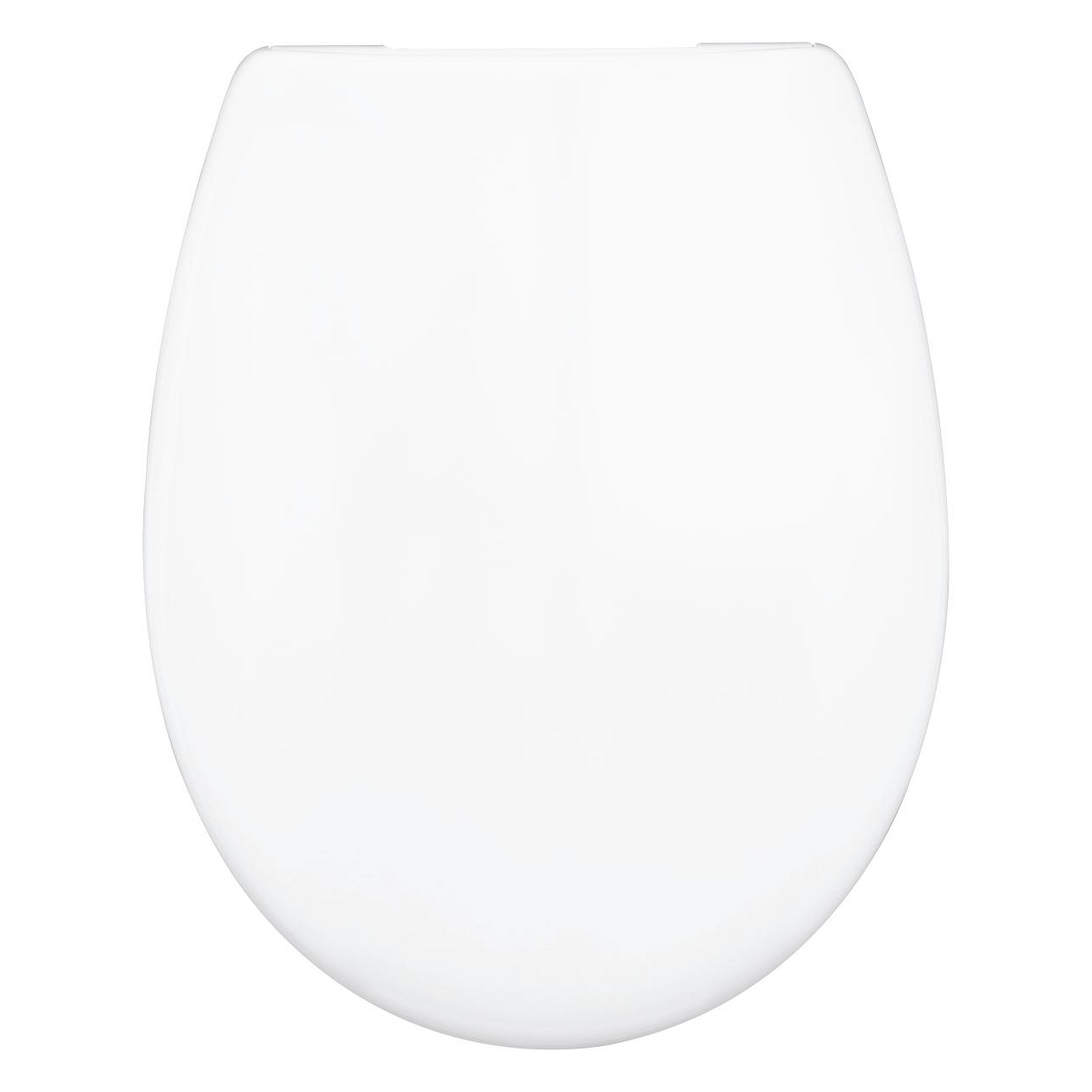 Tampa de sanita branca oval com acabamento liso