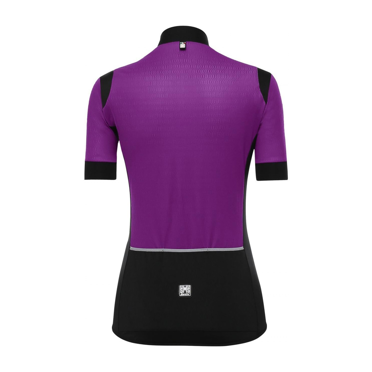 Camisola ciclismo roxa e preta com logótipo SMS Santini