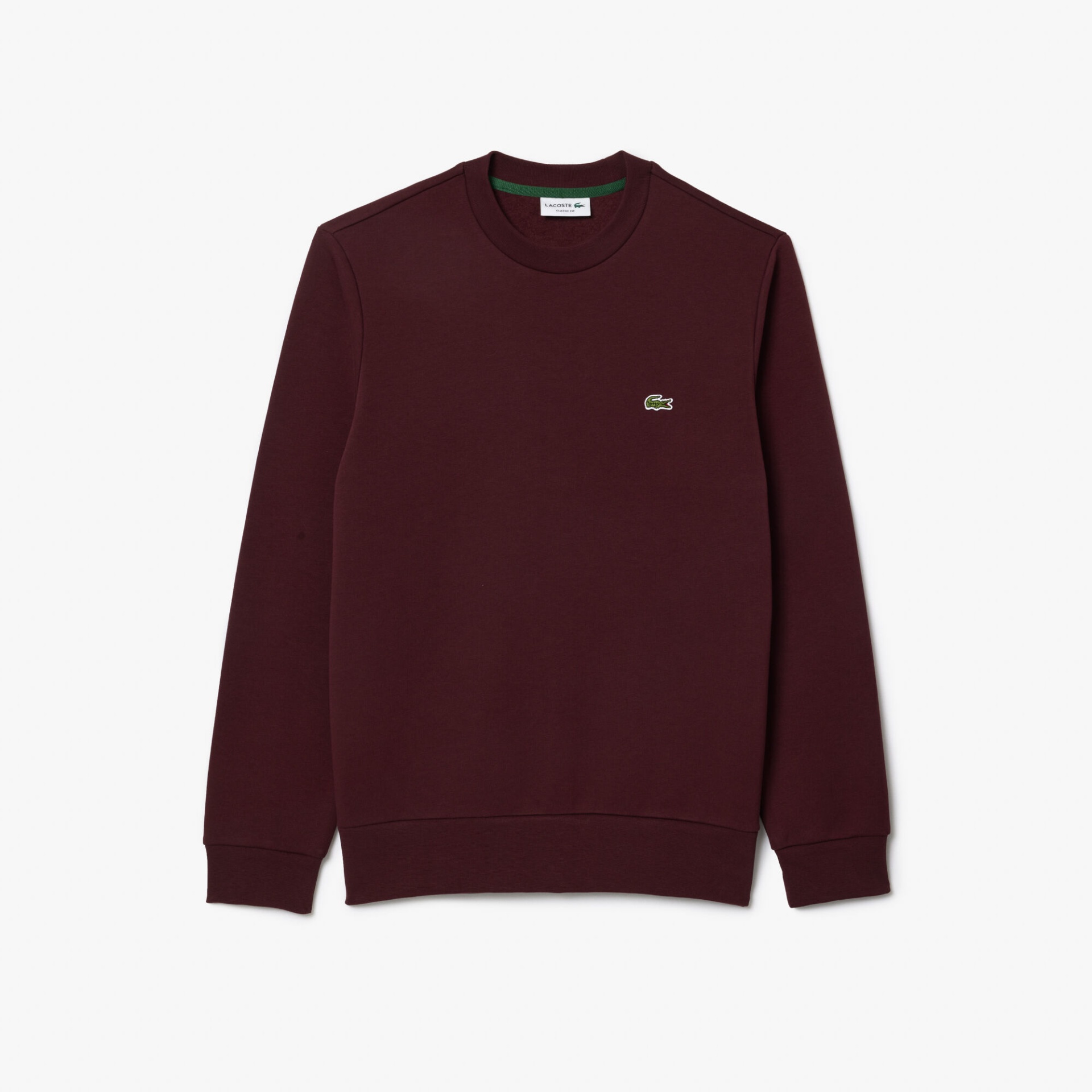 Sweatshirt bordô com logótipo de crocodilo no peito