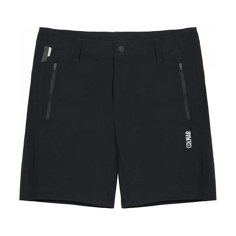 Calções pretos com fechos e logo COLMAR