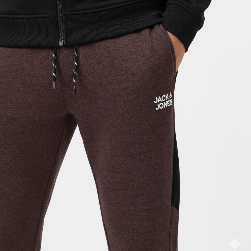 Calças de treino castanhas e pretas JACK & JONES