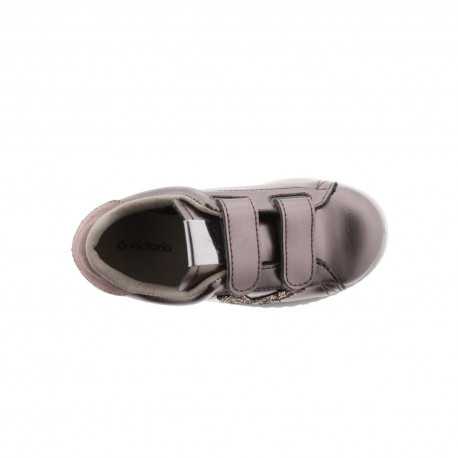 Ténis infantil rosa com fecho de velcro duplo