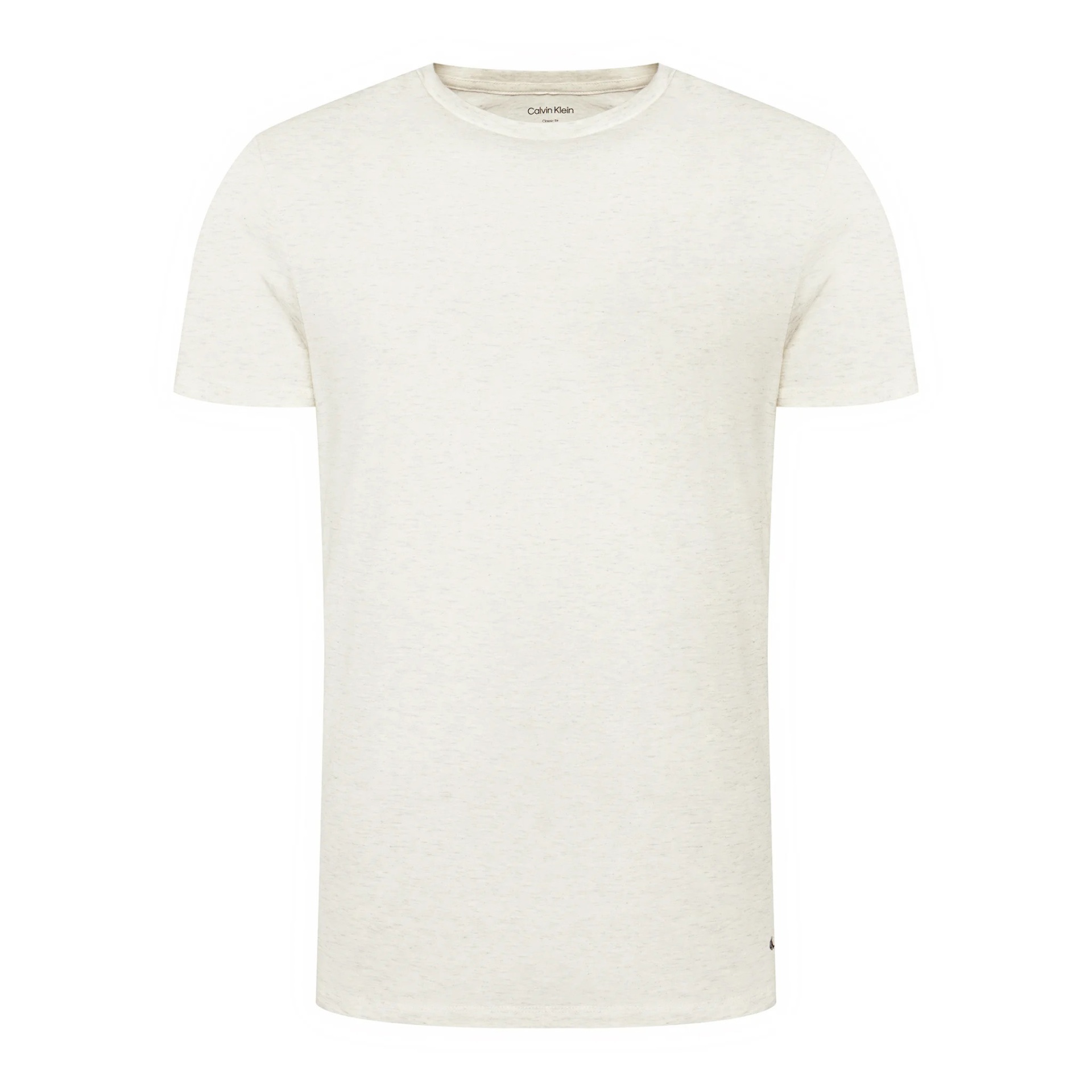 T-shirt bege clara Gola redonda Manga curta Marca Calvin Klein