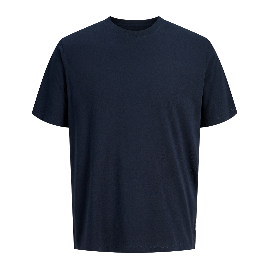 T-shirt azul escuro masculina de manga curta