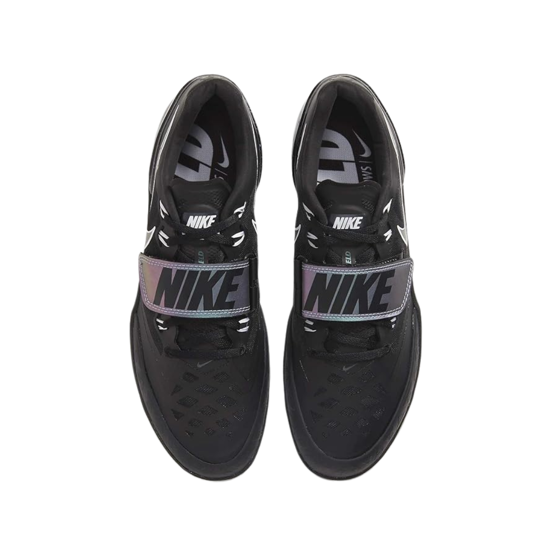 Ténis pretos Nike com tira refletora NIKE vistos de cima