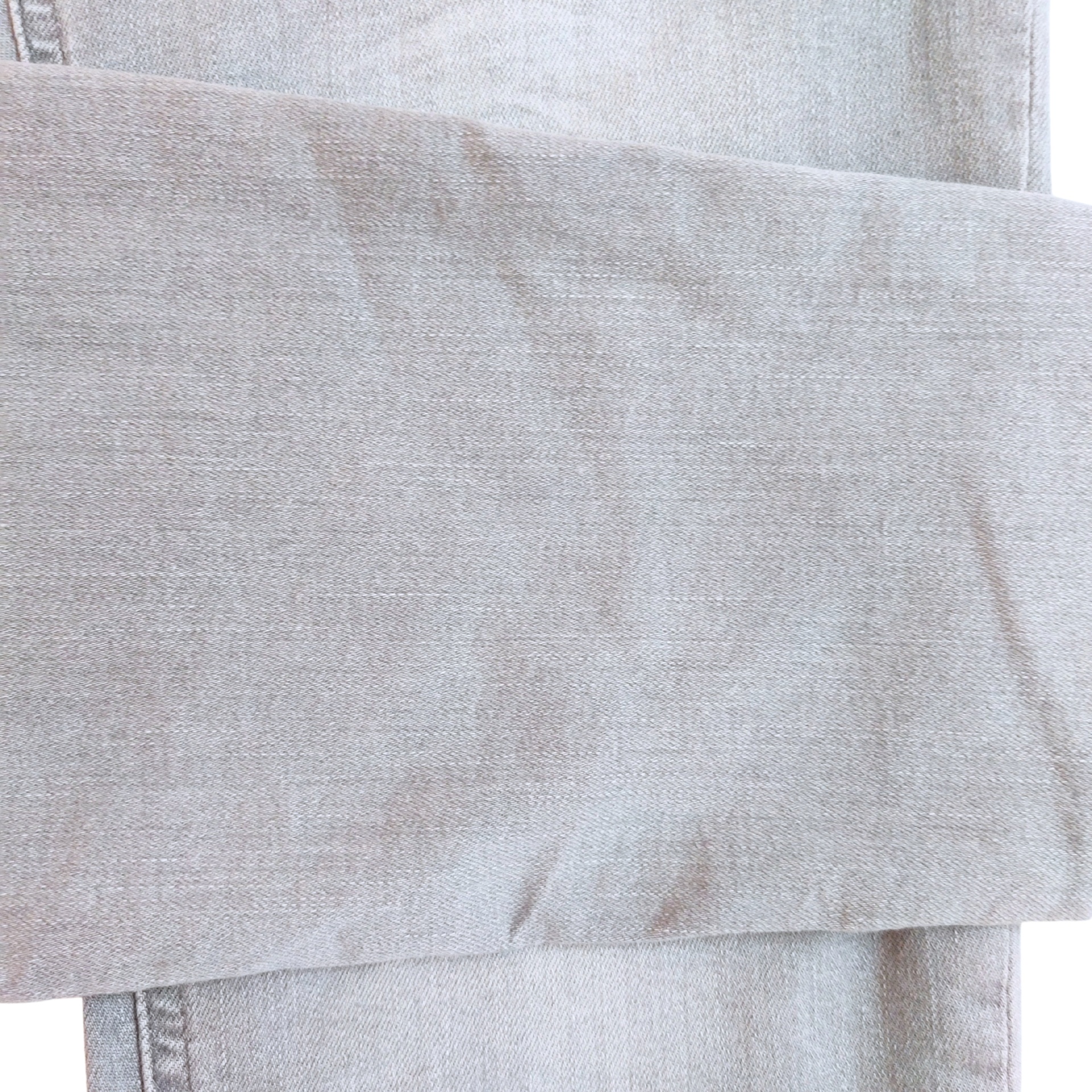 Calças bege claro em tecido liso