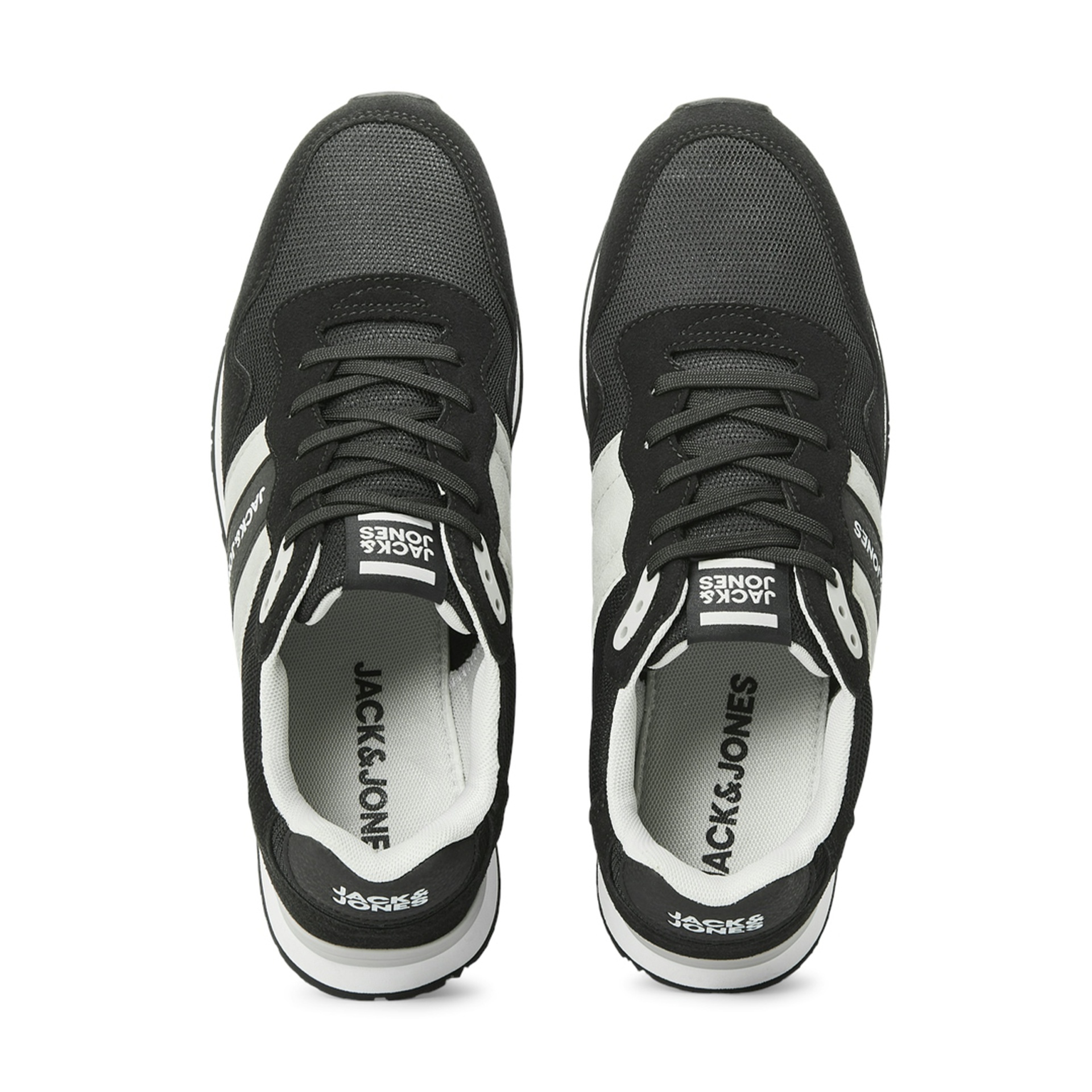 Sapatilhas pretas e brancas JACK & JONES vistas de cima