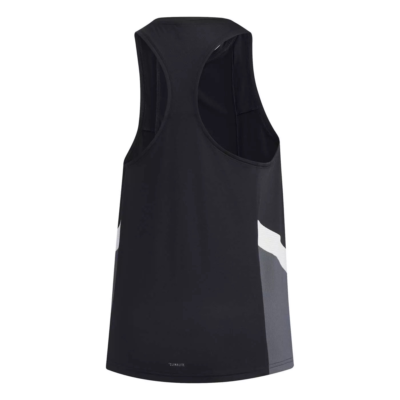 Camisola desportiva preta com detalhes cinza e branco