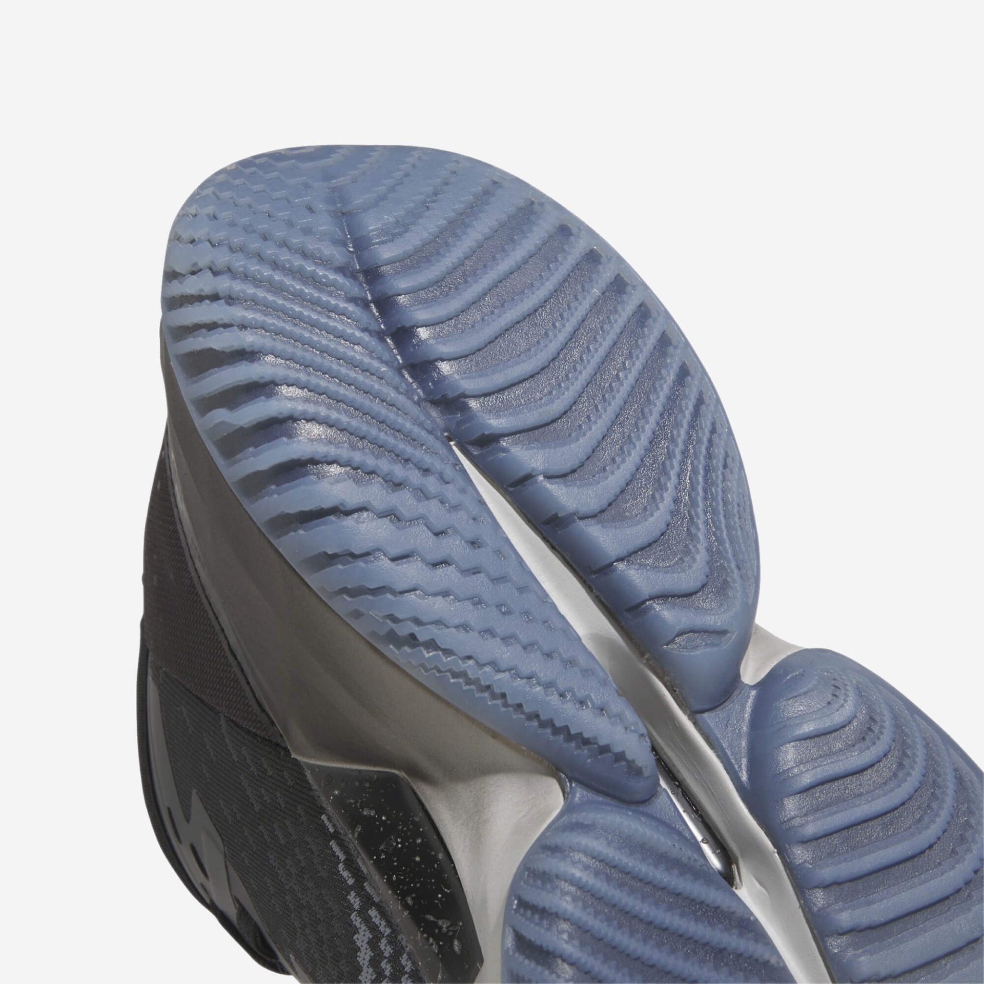 Sola de ténis azul com padrão ondulado textura zig-zag