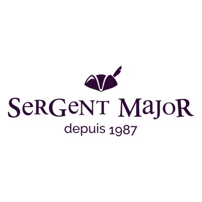 Logotipo SERGENT MAJOR com chapéu estilizado e texto depuis 1987.