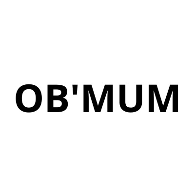 Texto OBMUM em letras maiúsculas a preto sobre fundo branco