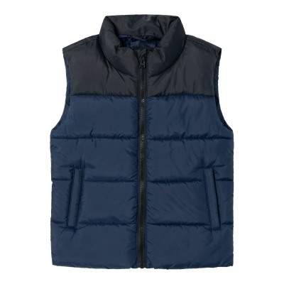 Colete acolchoado azul escuro para criança