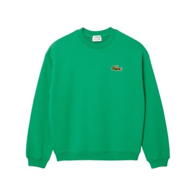 Sweatshirt verde com logótipo de crocodilo bordado