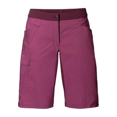 Calções cor de vinho com bolso cargo e botão no cós