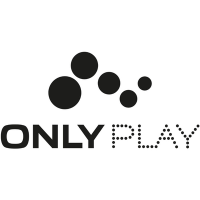 Logótipo da marca ONLY PLAY em preto com círculos e texto