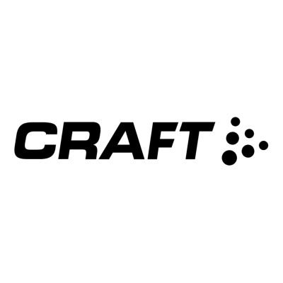 Logotipo CRAFT em preto com círculos à direita sobre fundo branco