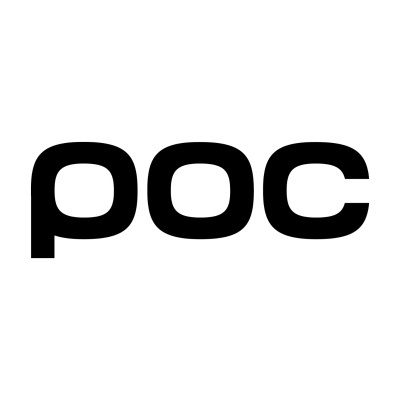 Logótipo preto da marca poc em fundo branco