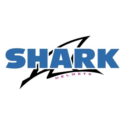 Logótipo SHARK HELMETS com silhueta de tubarão preto