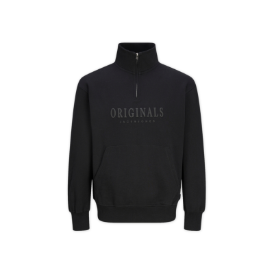 Sweatshirt preta com texto Originals Jack&Jones no peito.