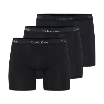 Conjunto de três boxers pretos com cós elástico Calvin Klein