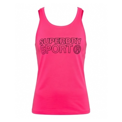 Top desportivo feminino cor de rosa com estampa SUPERDRY SPORT ®
