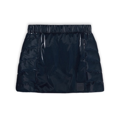 saia preta A-line acolchoada com etiqueta RAINS