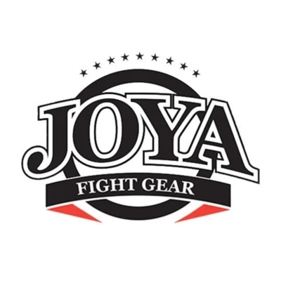 Logótipo da marca JOYA FIGHT GEAR em preto, branco e vermelho