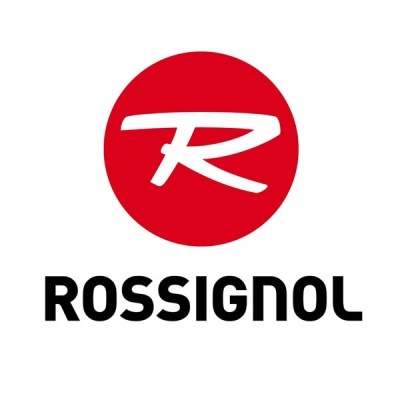 Logótipo da marca Rossignol com letra R branca dentro de círculo vermelho