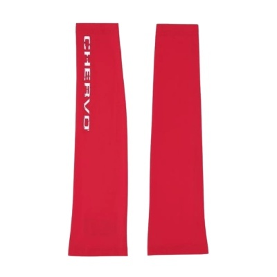 Mangas vermelhas com texto CHERVO