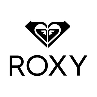 Logótipo ROXY preto com símbolo de coração