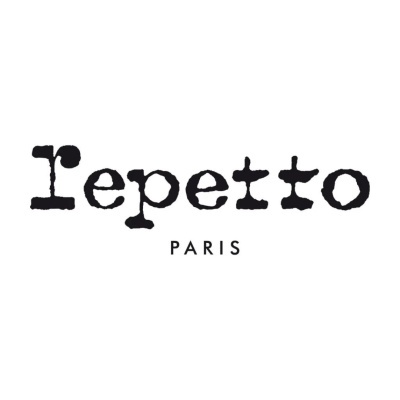 Logótipo da marca Repetto Paris em texto preto sobre fundo branco