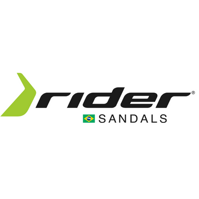 Logótipo da marca Rider com texto e símbolo verde