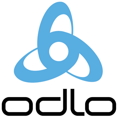 Logótipo azul com texto odlo a preto