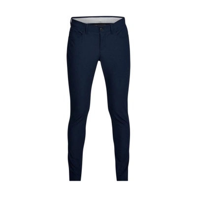 Calças justas azuis escuras com cinco bolsos